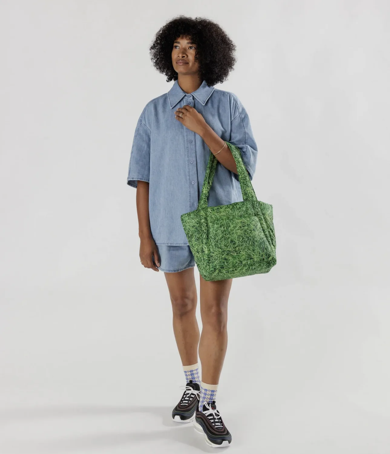 Grass Puffy Mini Tote Baggu