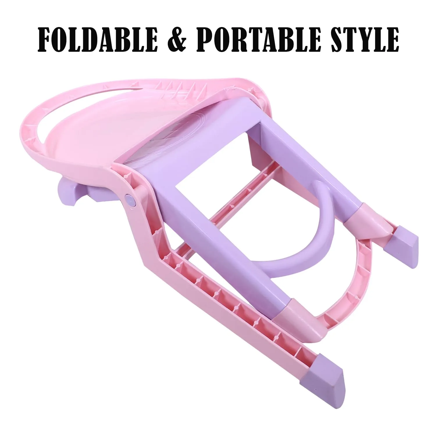 Heart Home Chair for Kids | Plastic Kids Foldable Chair | Baby Chair | School Study Chair | Toddler Chair | Indoor or Outdoor Use for Kids | Capacity 80 Kg | Purple & Pink