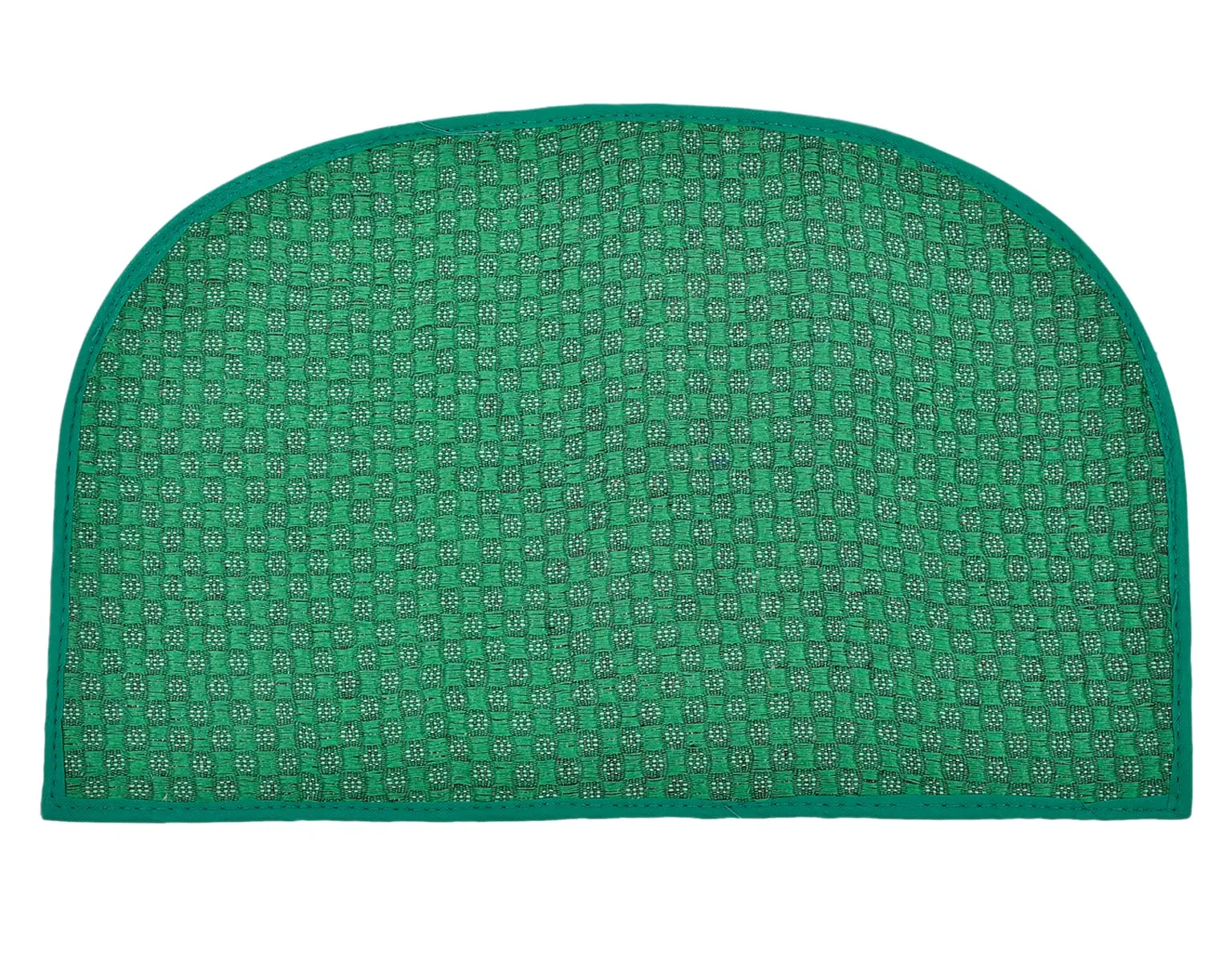 Heart Home D Shape Indoor Outdoor Anti-Slip Rubber Door Mat, 21"x14"- Pack of 2 (Blue & Green)-47HH01306
