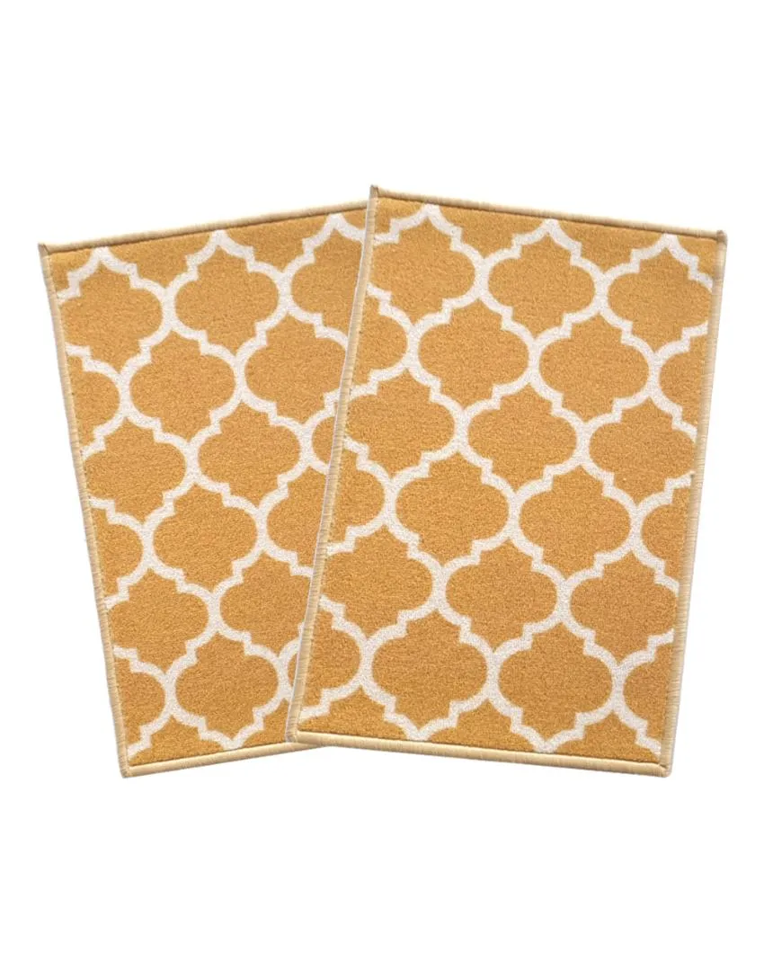 Islamic Trellis Anti-Slip Multipurpose Door Mats | Set of 2 | 24 x 16 inches