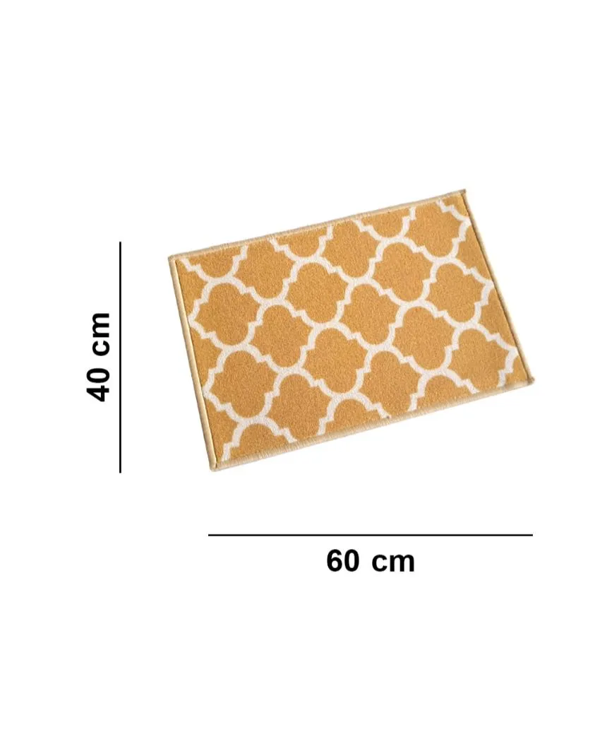 Islamic Trellis Anti-Slip Multipurpose Door Mats | Set of 2 | 24 x 16 inches