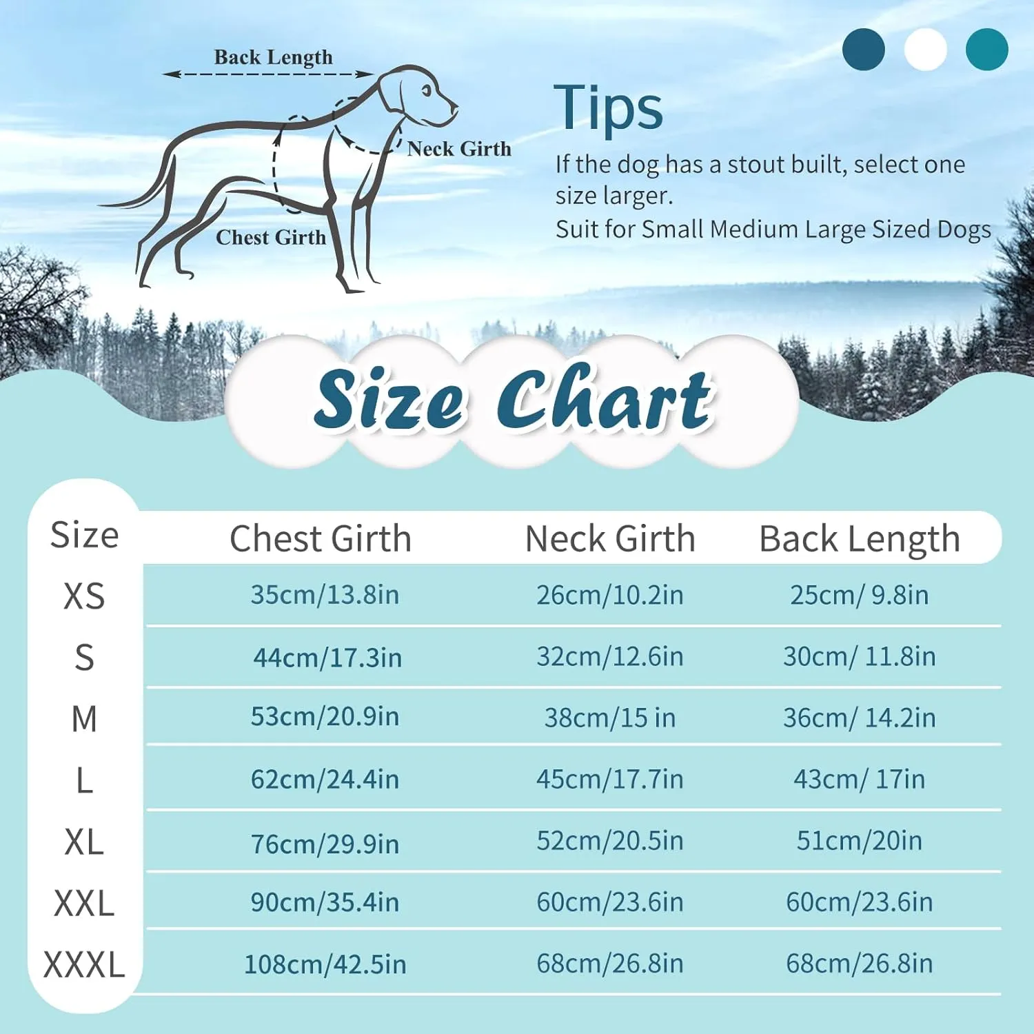Jacket for Dogs in Winter, Waterproof Dog Coat with Fleece Lining, Reflective & Warm, Zip Up Dog Coat Christmas Snowsuit(Green M)