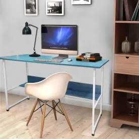 Kawachi Computer Laptop Study Writing Desk Home, Office Work Table with Bookshelf Storage KW30