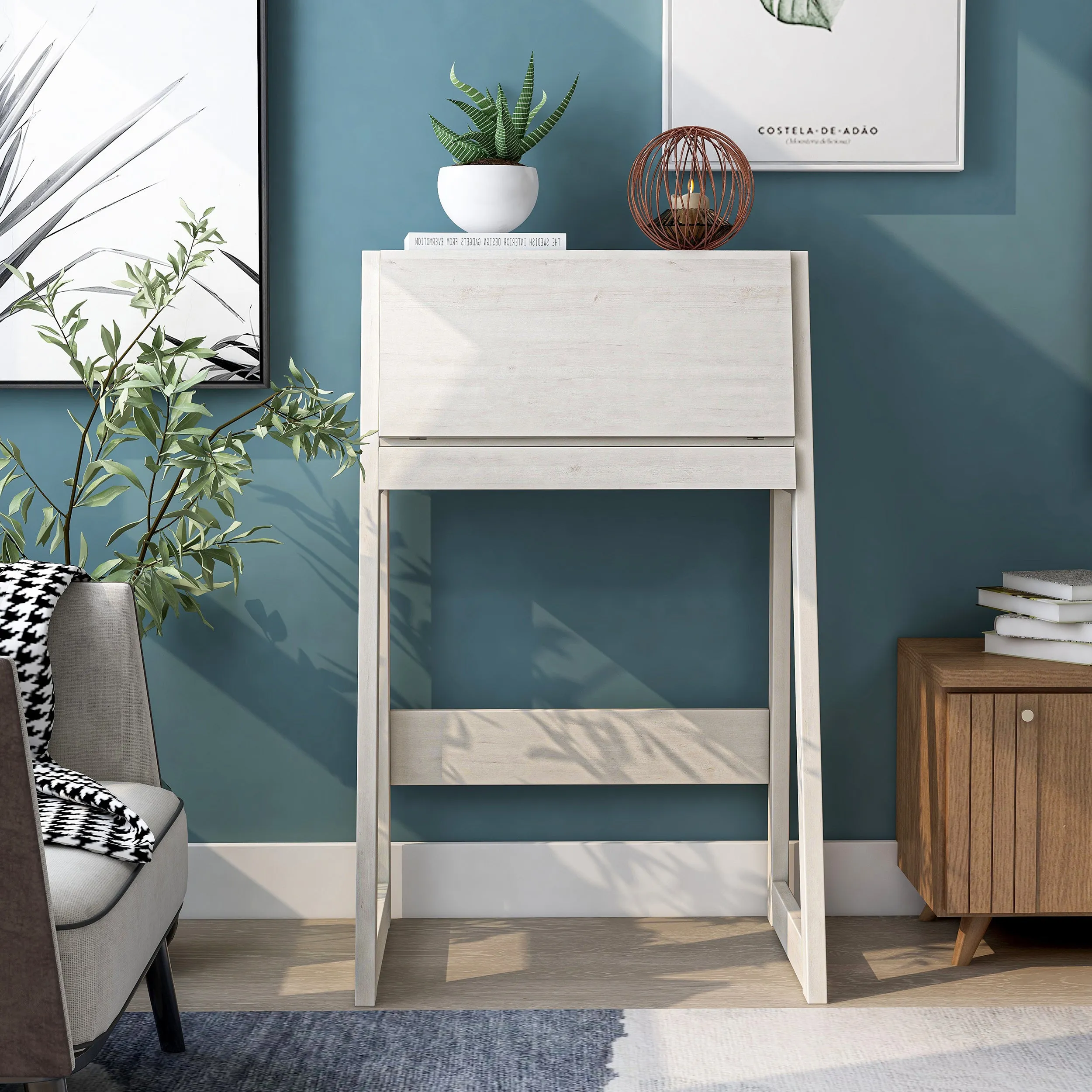 Keaton Urban Compact Flip-open 26-inch Computer Desk with Drawer