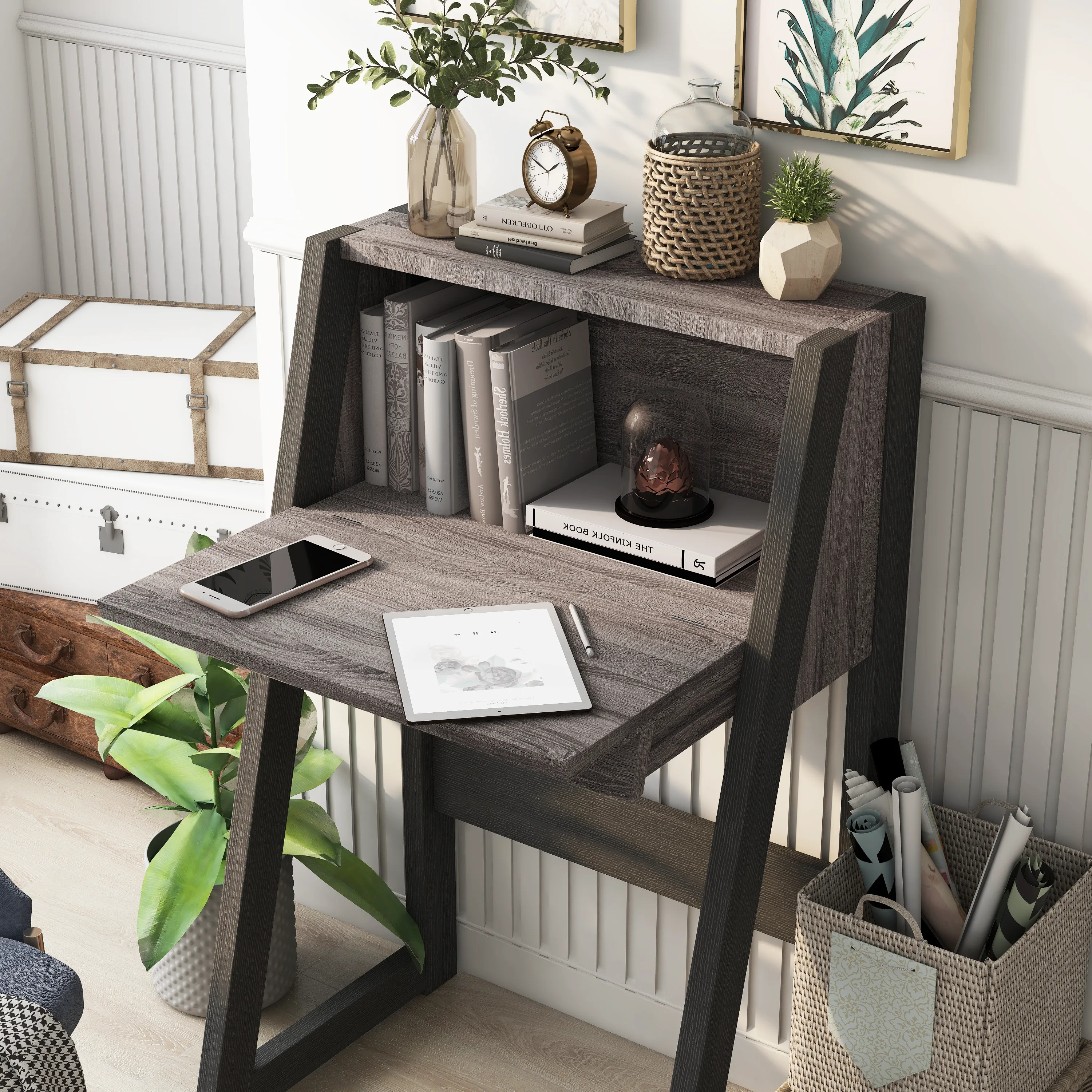 Keaton Urban Compact Flip-open 26-inch Computer Desk with Drawer