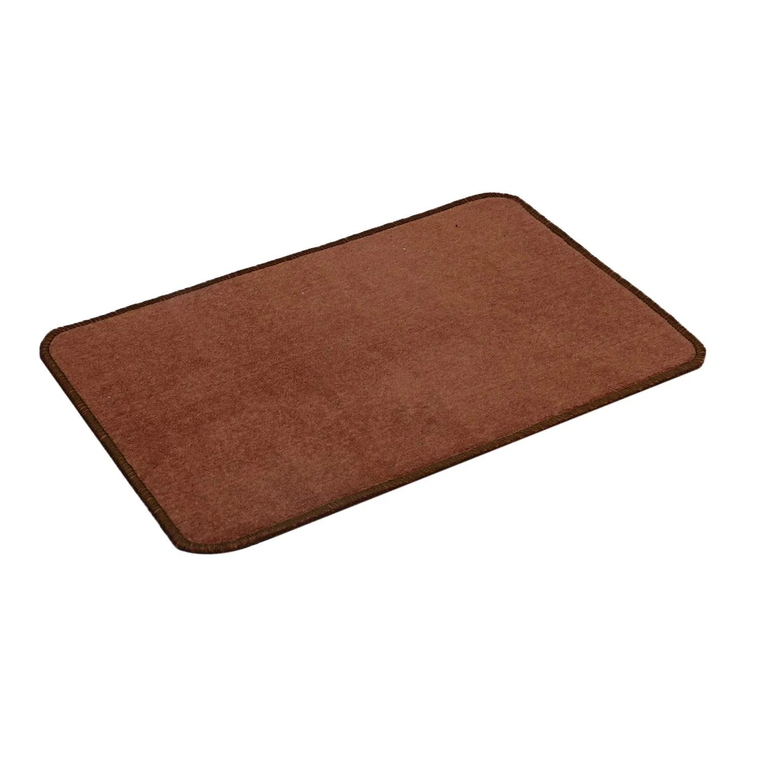 Kuber Industries Microfiber Anti Slip 2 Pieces Door Mat 22"x14", Brown - CTKTC021915