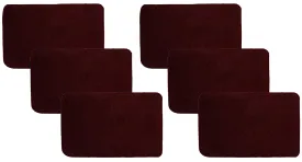 Kuber Industries Microfiber Anti Slip 6 Pieces Door Mat 22"x14"(Maroon) (CTKTC046217)