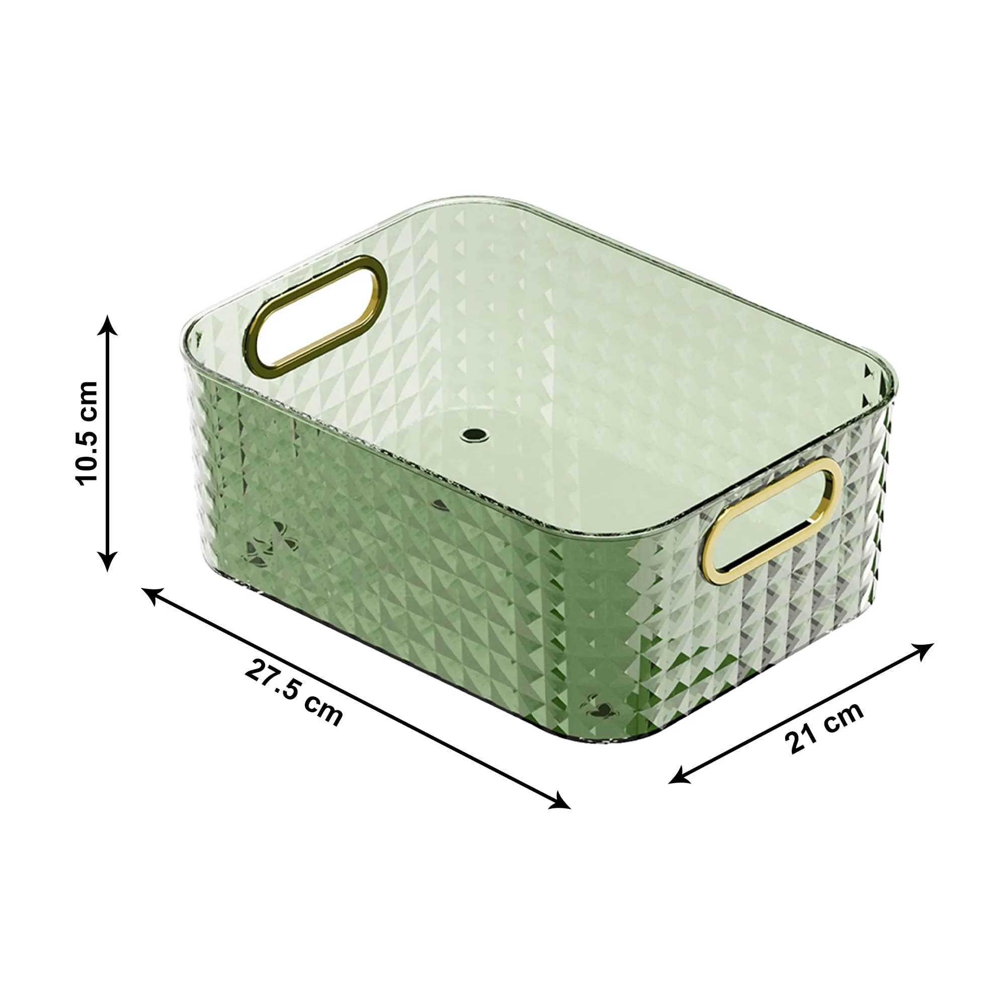 Kuber Industries Pack of 5 Multipurpose Portable Storage Container| Pantry Organise Basket | Organizer For Kitchen bathroom Accessories | Vanity Bins for Desktop Cosmetic-Storage | Dark Green