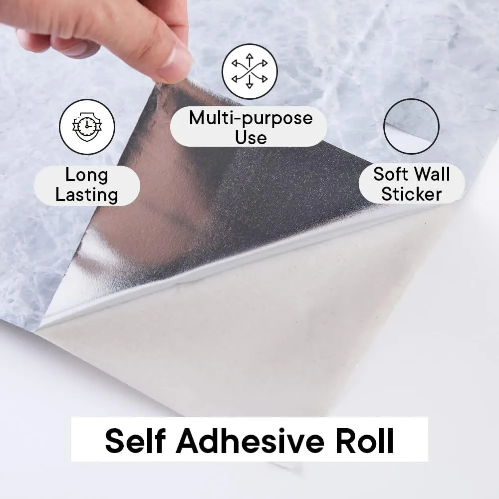 Kuber Industries PET Wallpaper for Walls & Furniture of The Living Room, Bedroom & Kitchen|Oilproof, Heat Resistant & Waterproof|DIY Marble Designer Wall Sticker|Set of 2 Rolls, 60cmx300cm(Pack of 6)