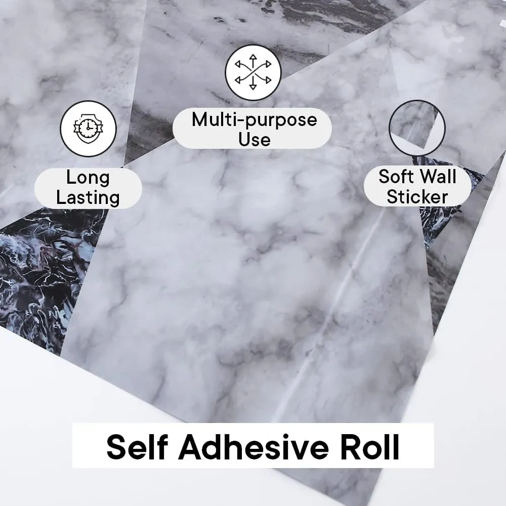 Kuber Industries PET Wallpaper for Walls and Furniture of The Living, Bedroom & Kitchen|Oilproof, Heat Resistant and Waterproof|DIY Marble Designer Wall Sticker |Set of 2 Rolls, 60cmx300cm(Pack of 5)