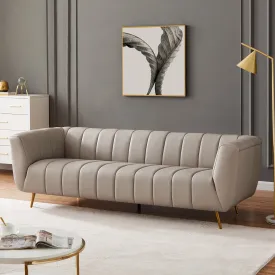 LaMattina Genuine Italian Leather Tufted Sofa