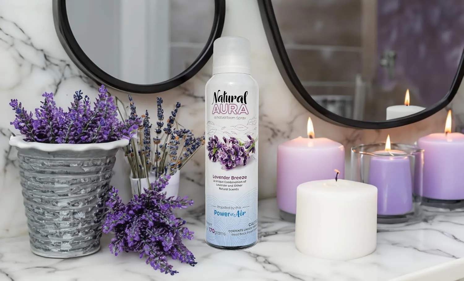 Lavender Breeze Room Spray - Long Lasting Calming Scent - 100% Plant Based - Pet and Kids Safe - 6oz.