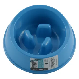 M-PETS Melamine High Back Slow Down Bowl Blue