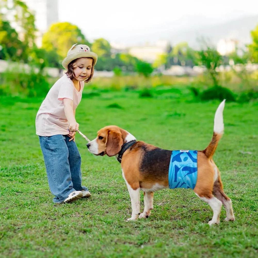MICOOYO Belly Bands for Male Dogs, 3 Pack Reusable Dog Diapers Male for Puppy Doggie, Washable Male Dog Wraps XSmall (XS, Rainforest)