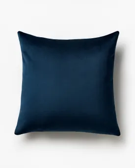Midnight Blue Velvet Throw Pillow