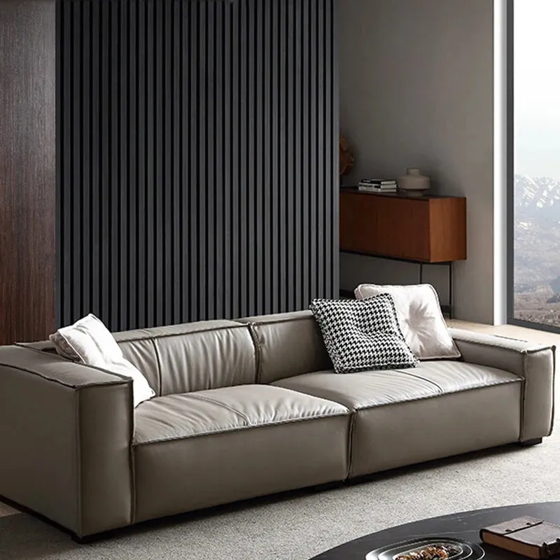Modern Design Wooden Frame Leather Sofas