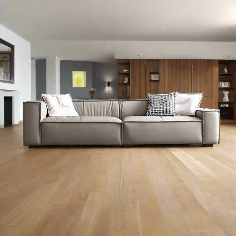 Modern Design Wooden Frame Leather Sofas
