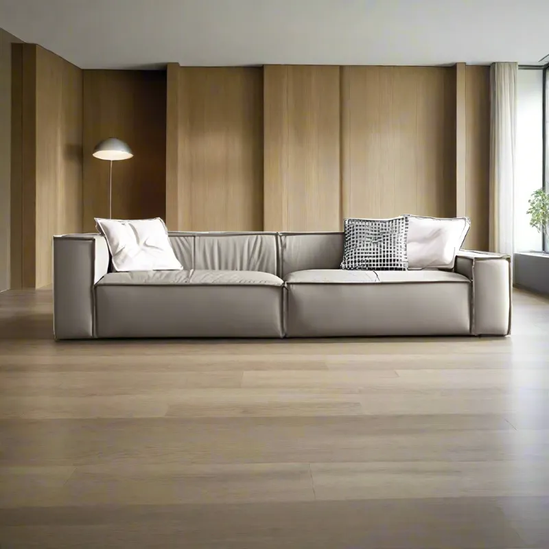 Modern Design Wooden Frame Leather Sofas