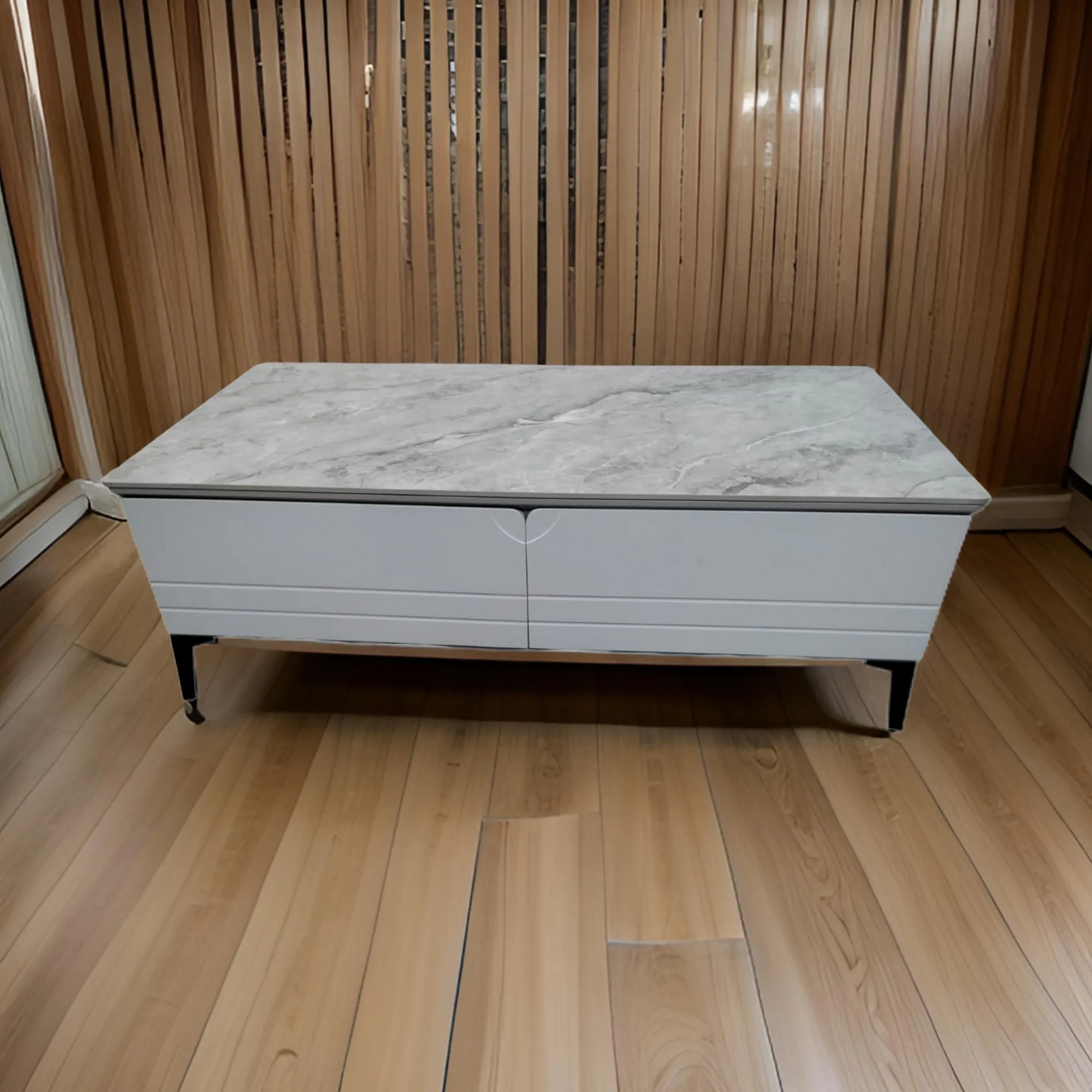Modern Rectangular Marble Top Living Room TV Stand With Drawers CT-68