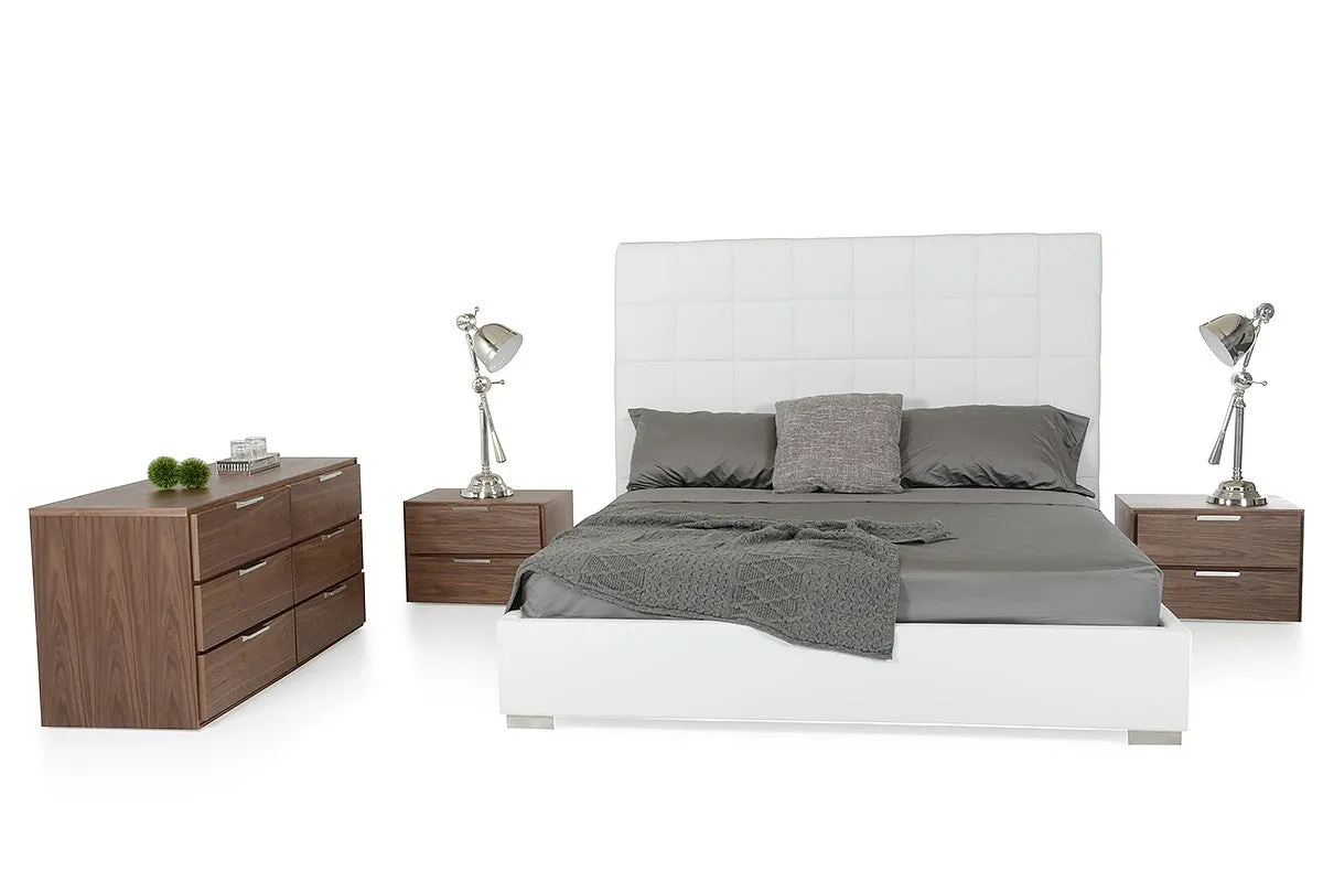Modrest Francis - Modern White Leatherette Bed