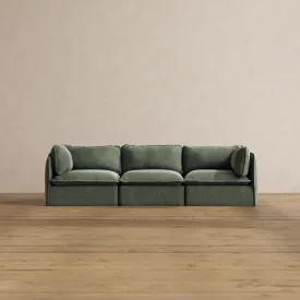 Modular Washable 3-Seater in Willow | Deluxe  Seat | Contour Pillow