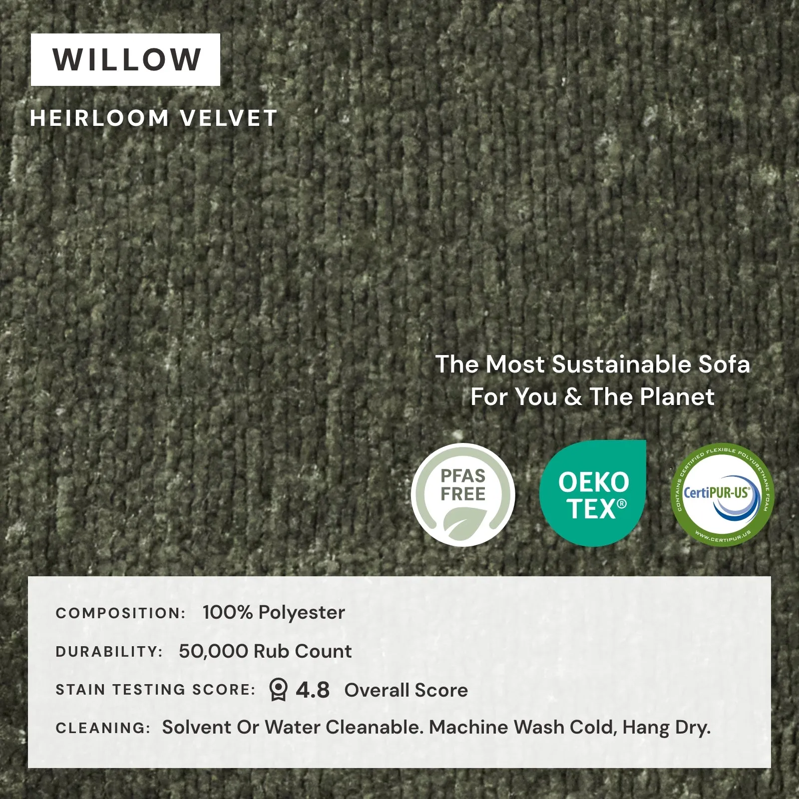 Modular Washable 3-Seater in Willow | Deluxe  Seat | Contour Pillow