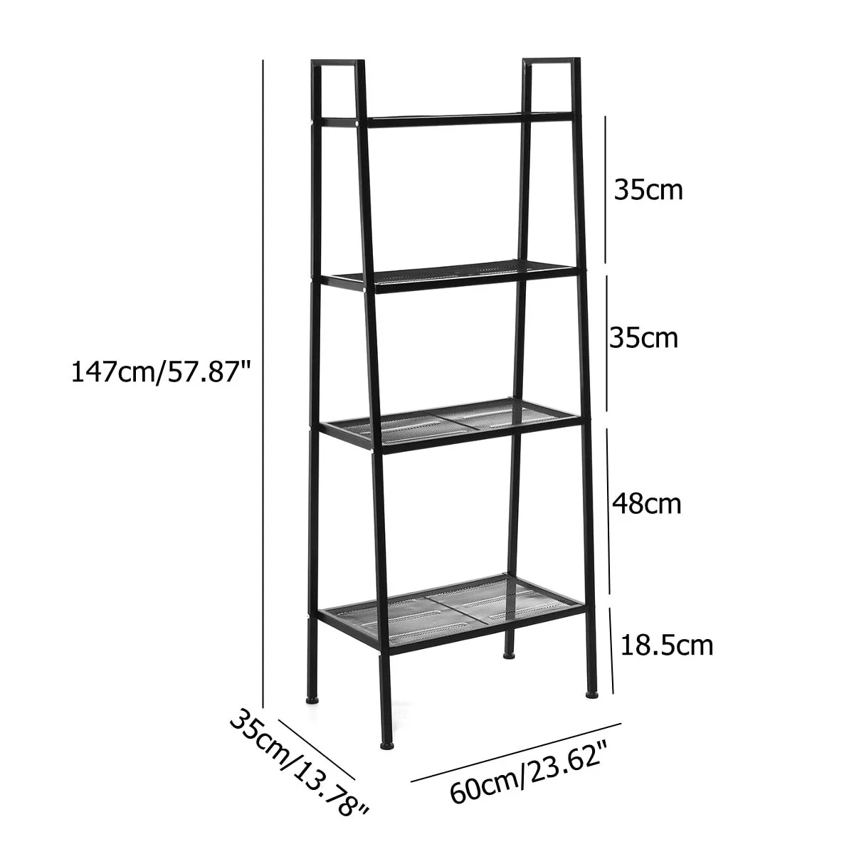 Nailah - Four Shelf Open Display Bookcase