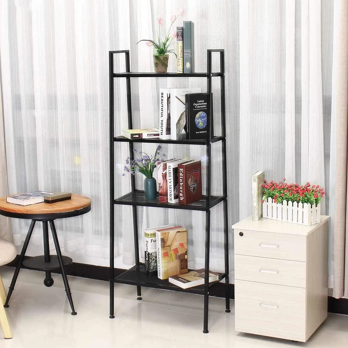 Nailah - Four Shelf Open Display Bookcase