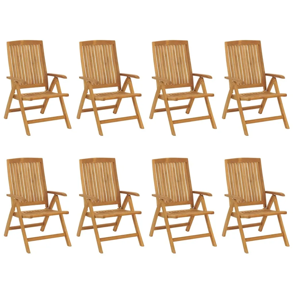 Outdoor Recliner Chairs Camping Chair with Armrest Solid Wood Teak