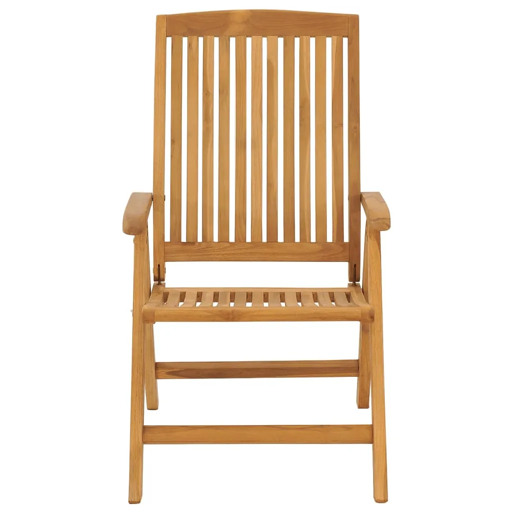 Outdoor Recliner Chairs Camping Chair with Armrest Solid Wood Teak