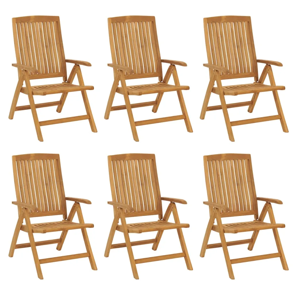 Outdoor Recliner Chairs Camping Chair with Armrest Solid Wood Teak