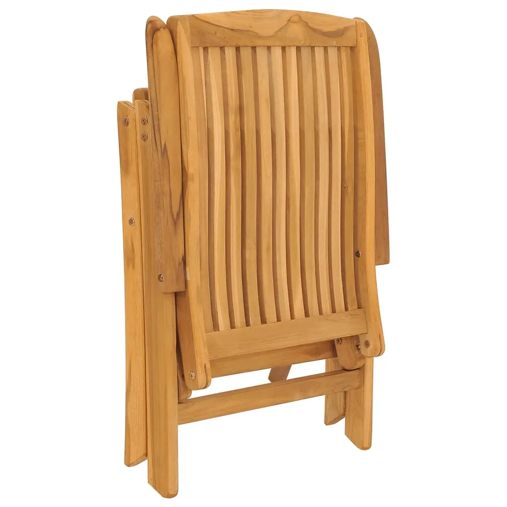 Outdoor Recliner Chairs Camping Chair with Armrest Solid Wood Teak