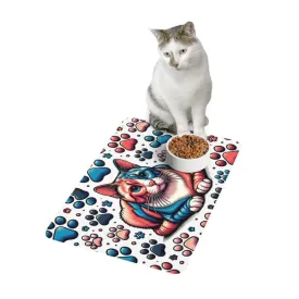 Pawtastic Pet Food Mat for Messy Eaters