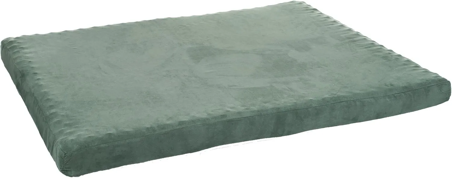 PETMAKER Dog Bed with Removable Cover  25.5x19 Pet Bed - 3-Inch Egg Crate Style Foam Orthopedic Dog Mattress, Microsuede, Non-Slip Crate Mattress (Forest)