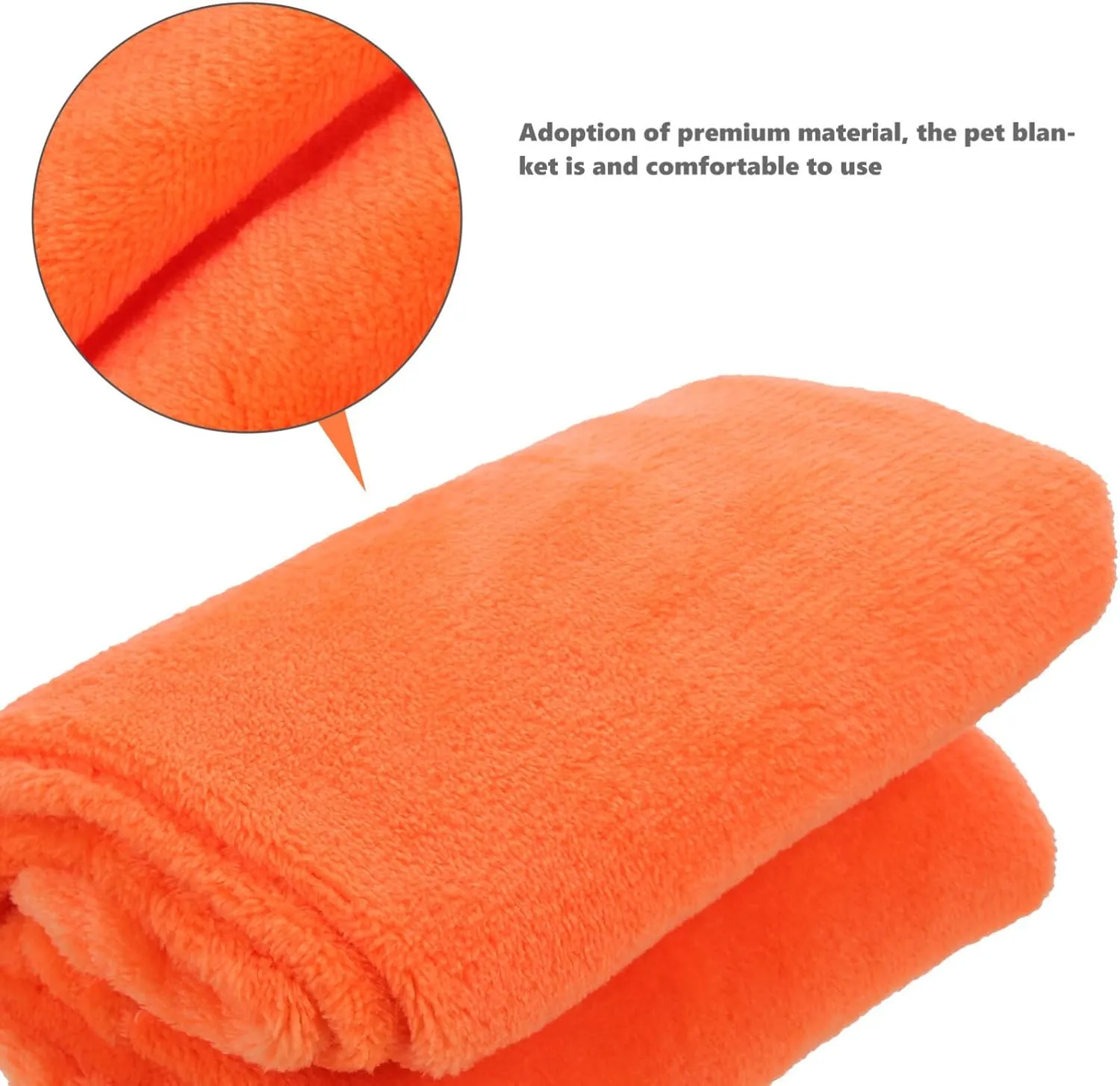 POPETPOP Luxurious Solid Pet Blanket Flannel Fleece Pet Bedding Warm Flannel Blanket for Yearlong Comfort