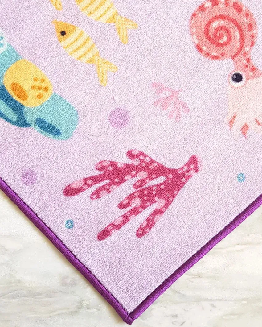 Purple Mermaid Anti-Slip Kids Multipurpose Door Mats | Set of 2 | 24 x 16 inches