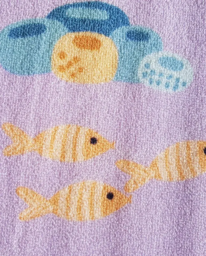 Purple Mermaid Anti-Slip Kids Multipurpose Door Mats | Set of 2 | 24 x 16 inches