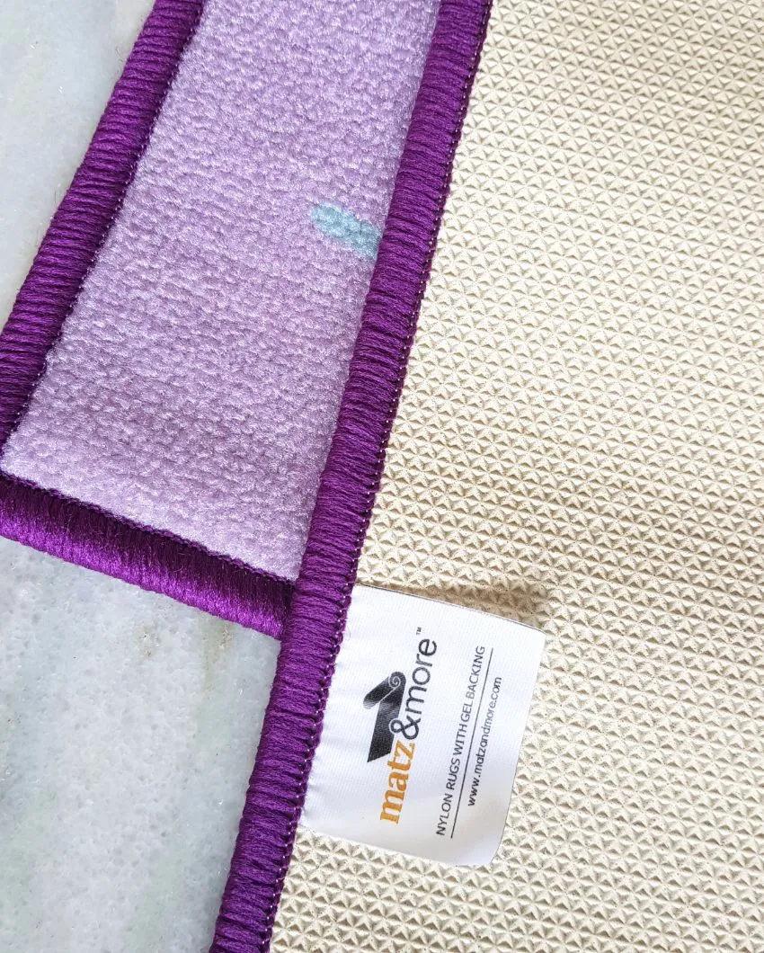 Purple Mermaid Anti-Slip Kids Multipurpose Door Mats | Set of 2 | 24 x 16 inches