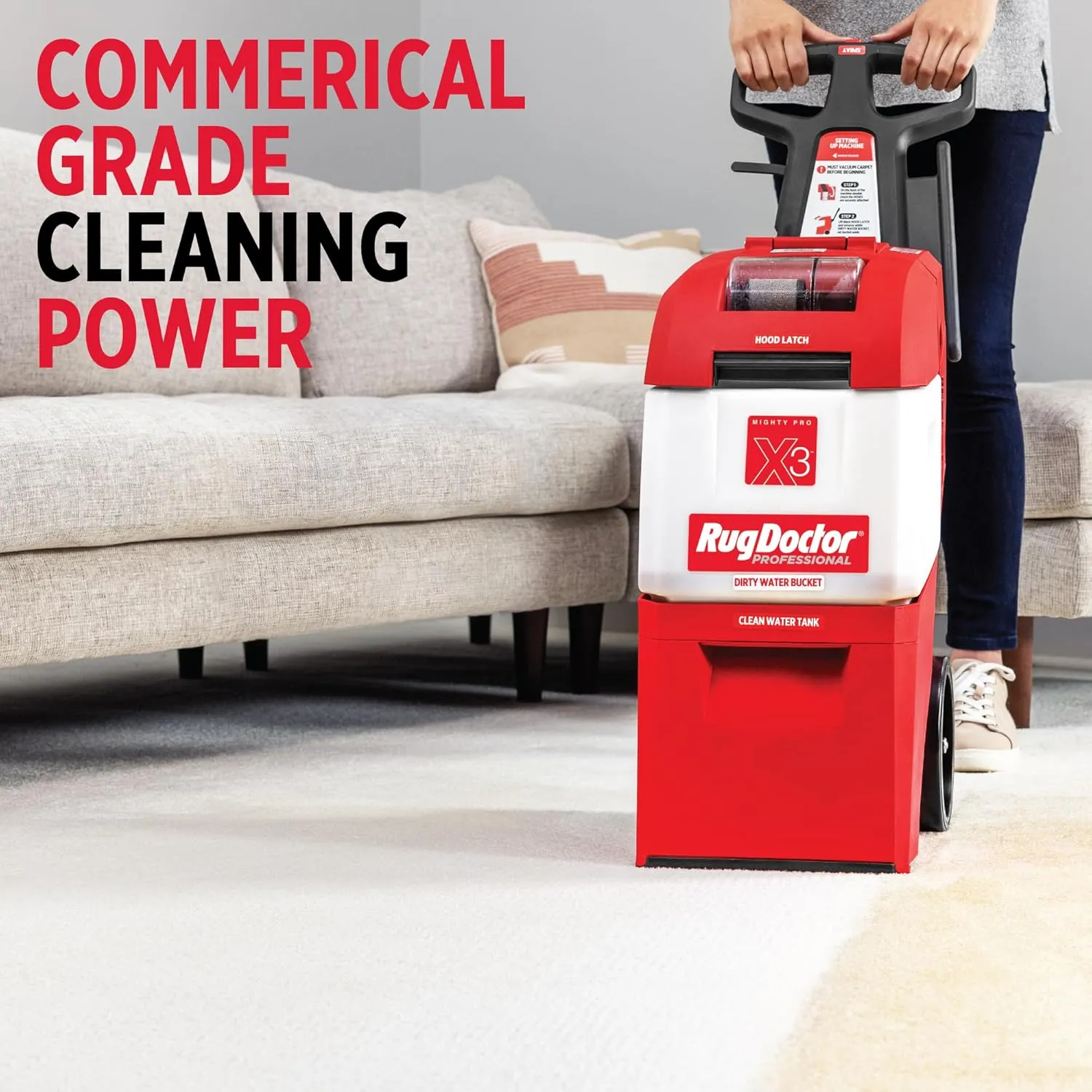 Rug Doctor X3 Commercial Carpet Cleaner - Pet Pro Pack, Includes Commercial Carpet Cleaning Machine, 48 oz. Pet Stain & Odor Carpet Cleaner and 22 oz. Urine Eliminator