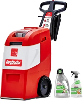 Rug Doctor X3 Commercial Carpet Cleaner - Pet Pro Pack, Includes Commercial Carpet Cleaning Machine, 48 oz. Pet Stain & Odor Carpet Cleaner and 22 oz. Urine Eliminator