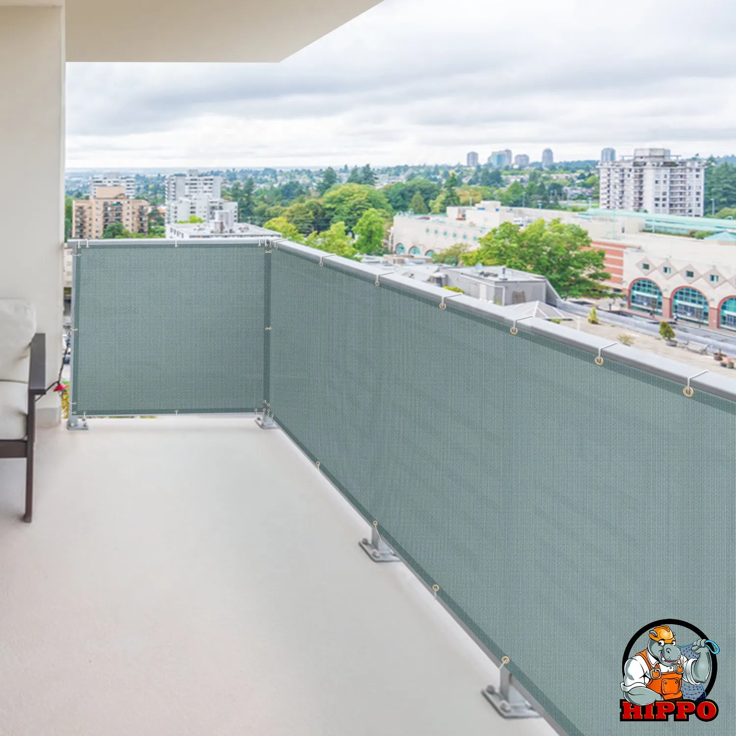 Self Folded Balcony Safety Net - Max Vision block