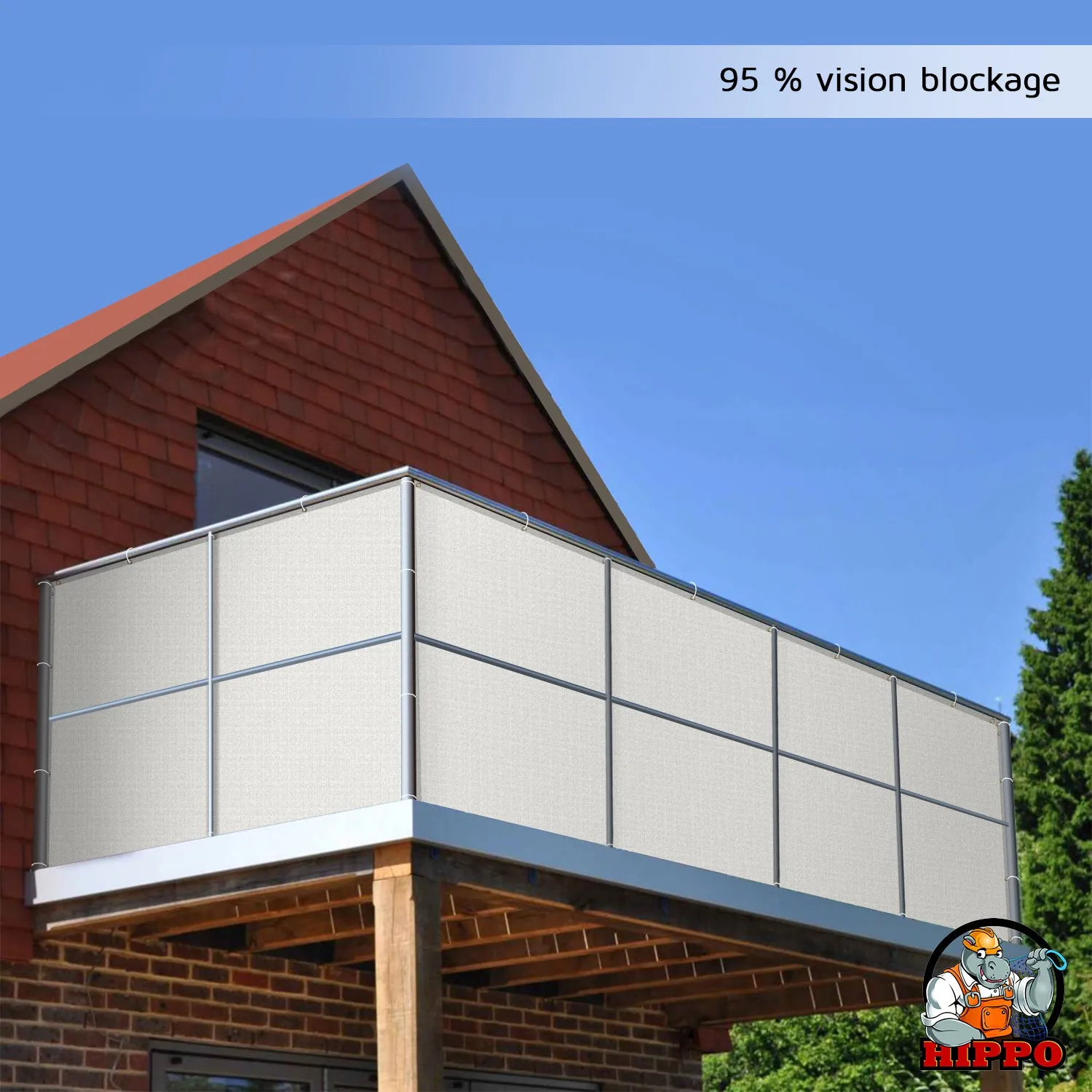 Self Folded Balcony Safety Net - Max Vision block