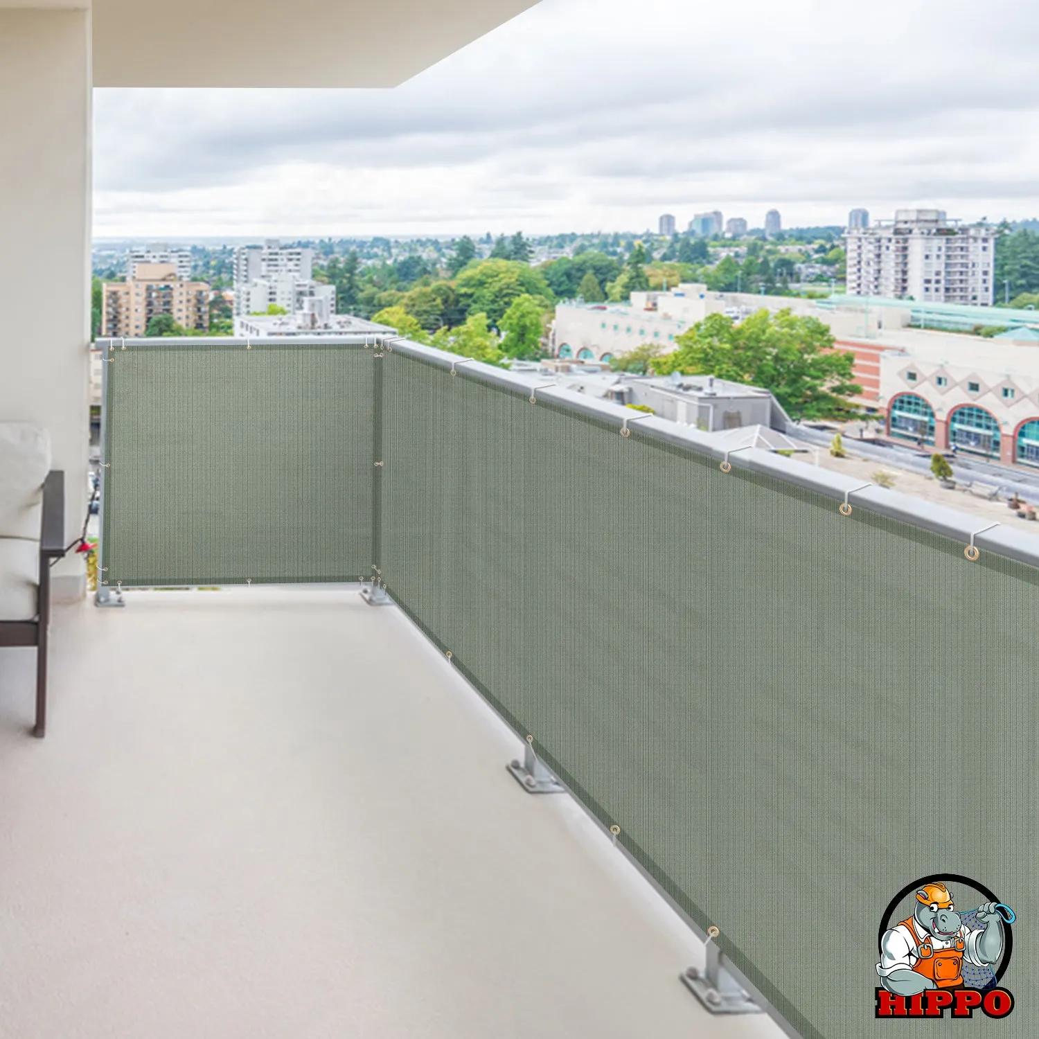 Self Folded Balcony Safety Net - Max Vision block