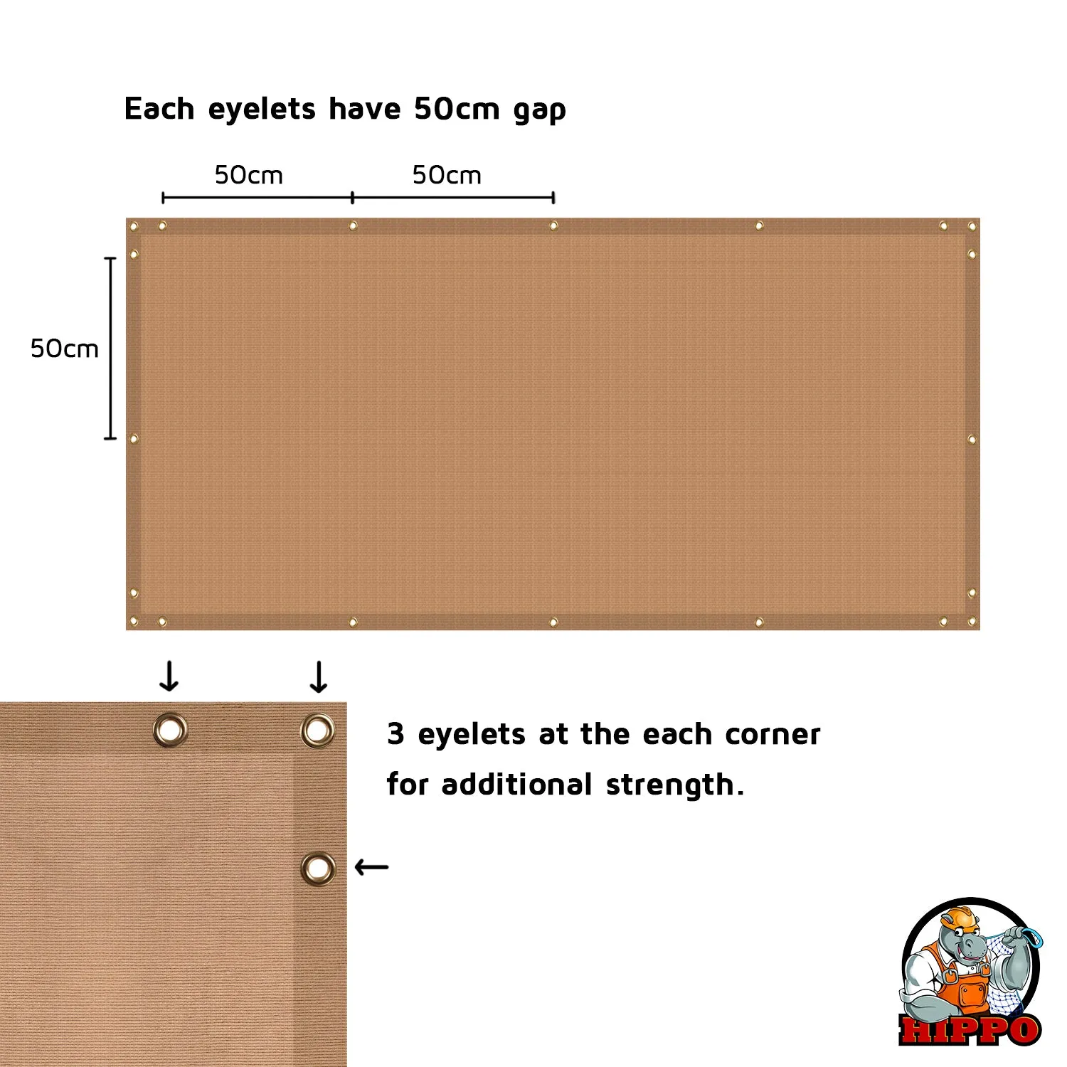 Self Folded Balcony Safety Net - Moderate Vision block