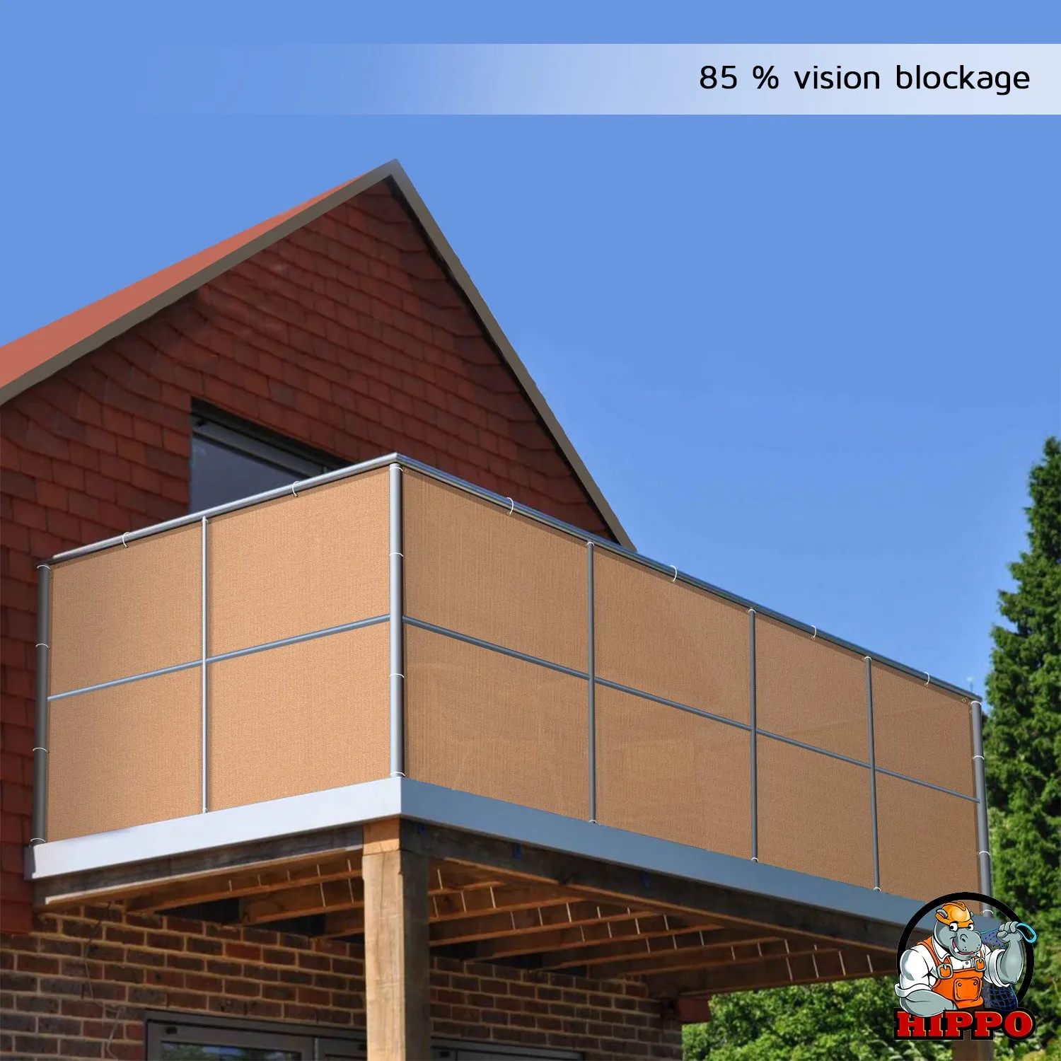 Self Folded Balcony Safety Net - Moderate Vision block