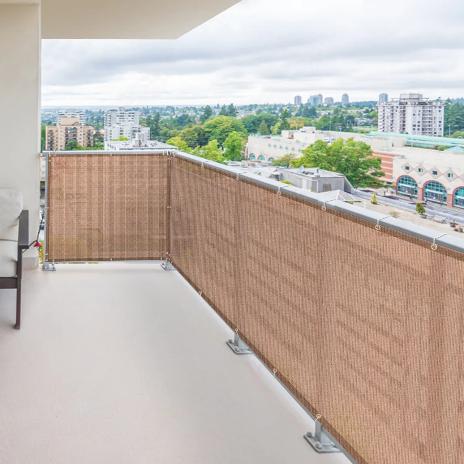 Self Folded Balcony Safety Net - Moderate Vision block