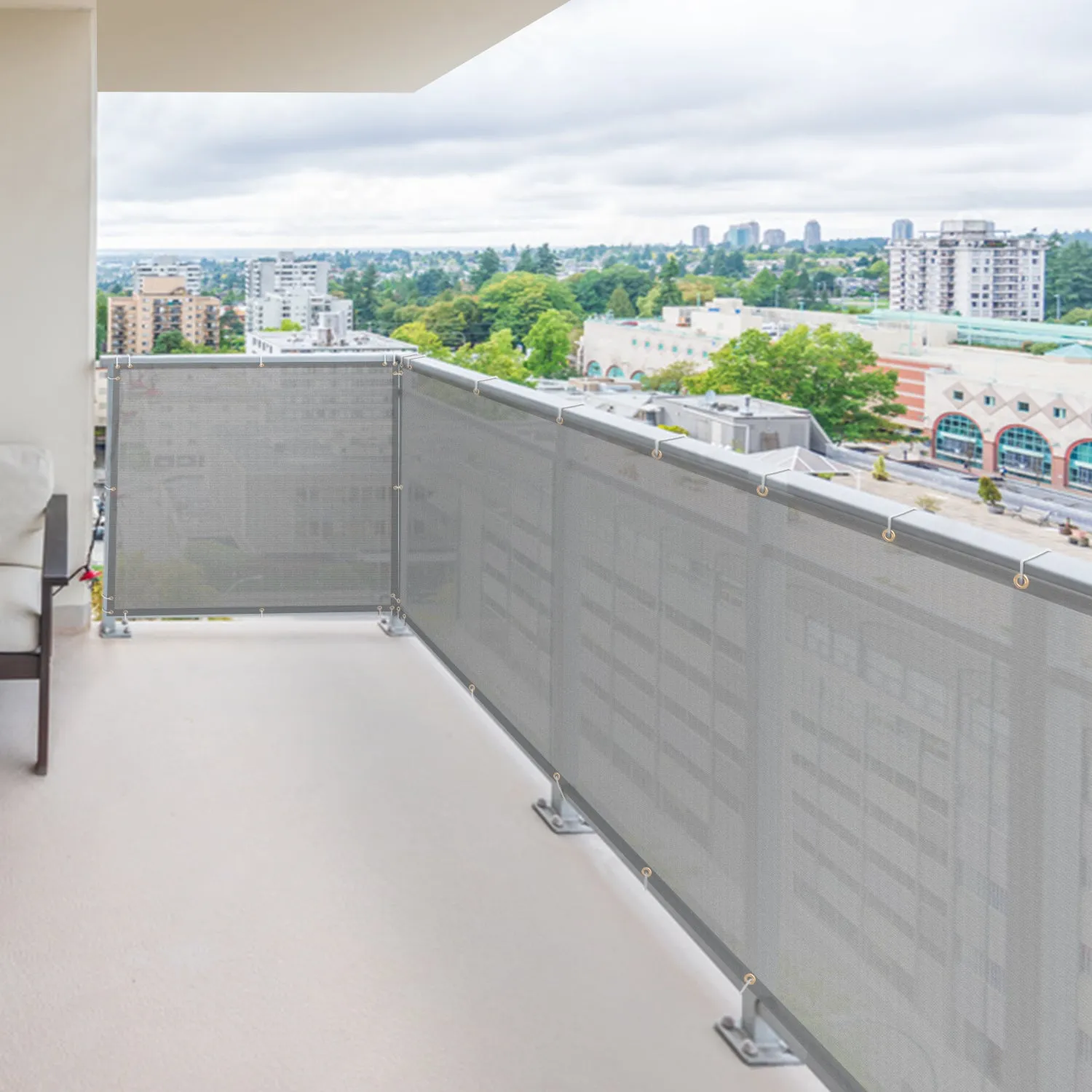 Self Folded Balcony Safety Net - Moderate Vision block