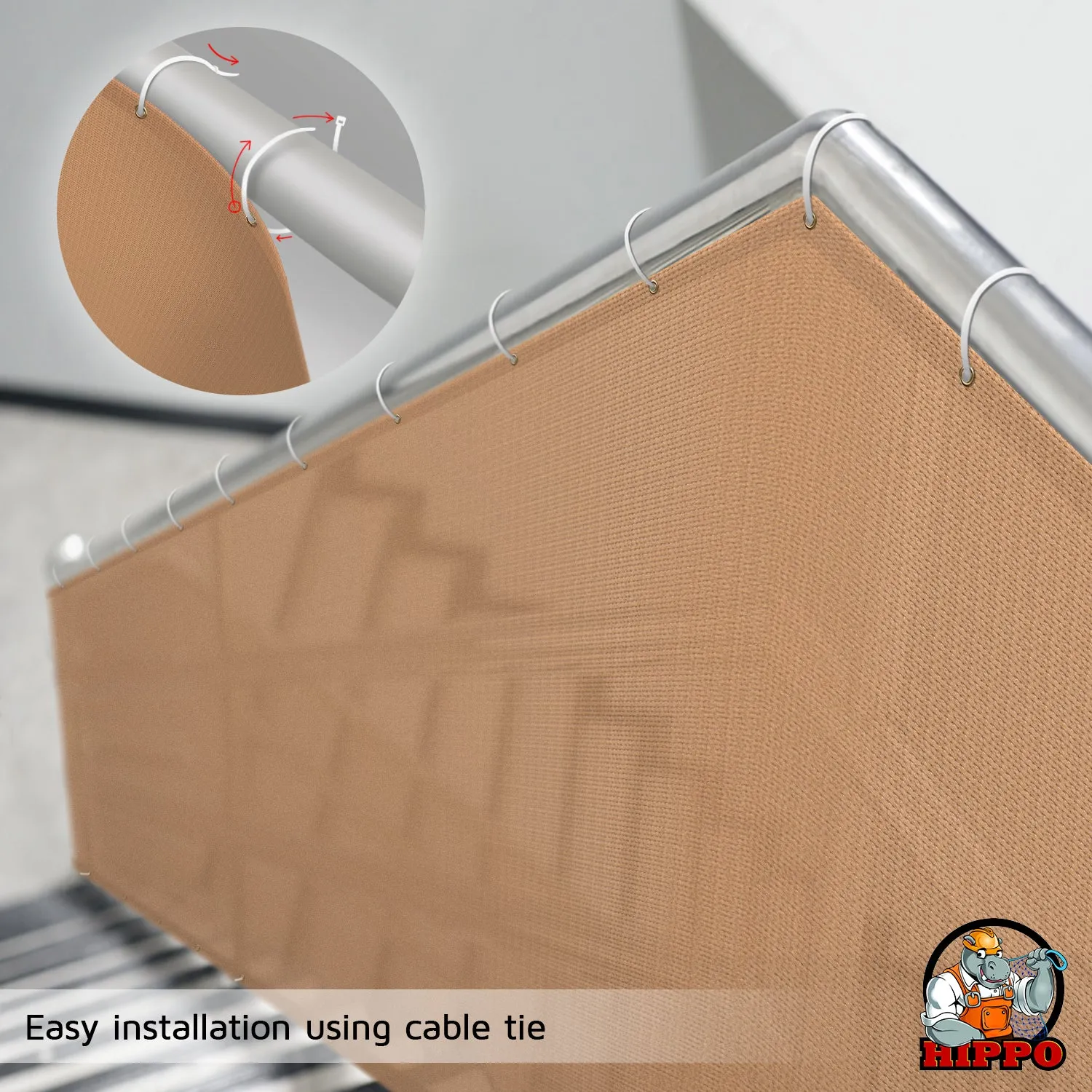 Self Folded Balcony Safety Net - Moderate Vision block