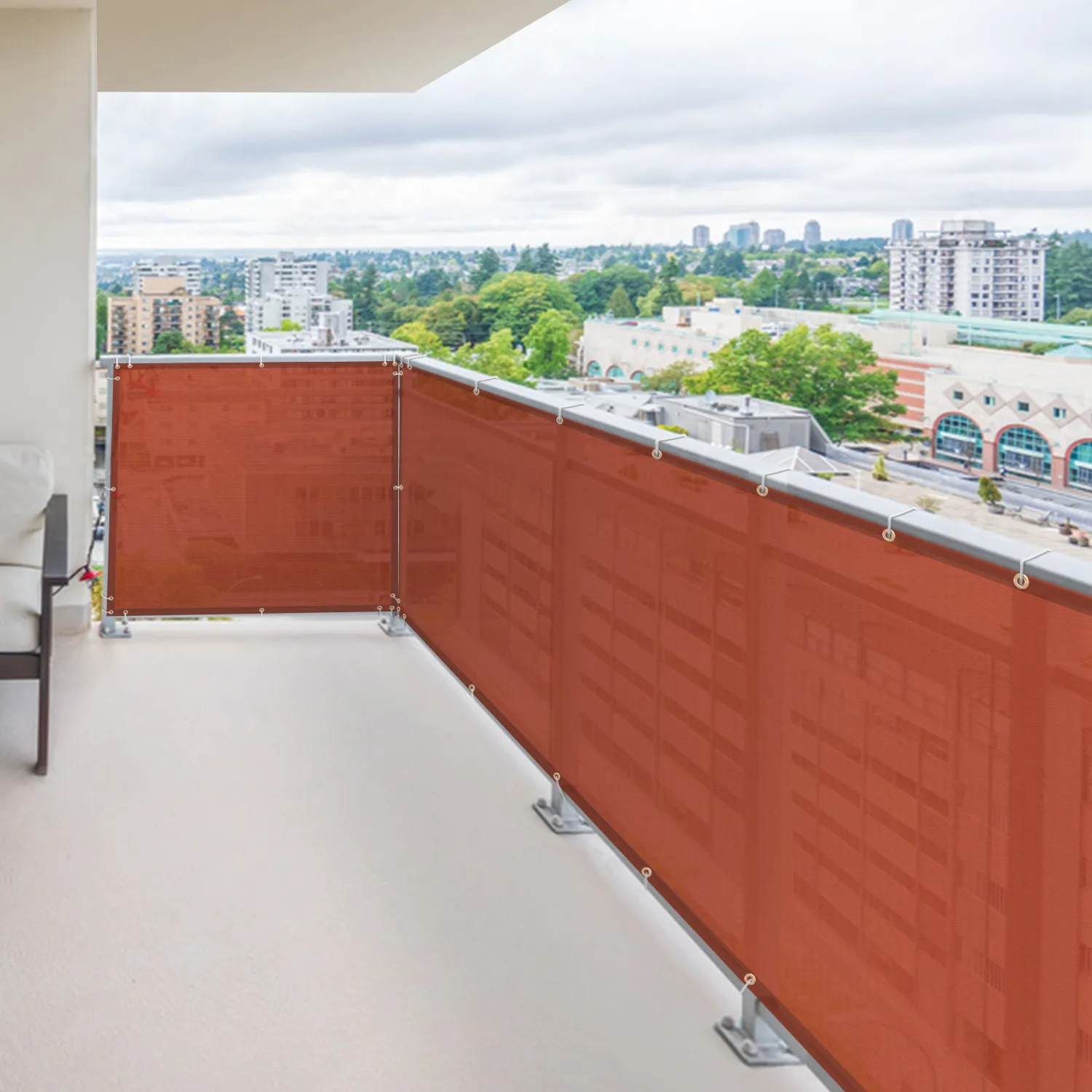 Self Folded Balcony Safety Net - Moderate Vision block