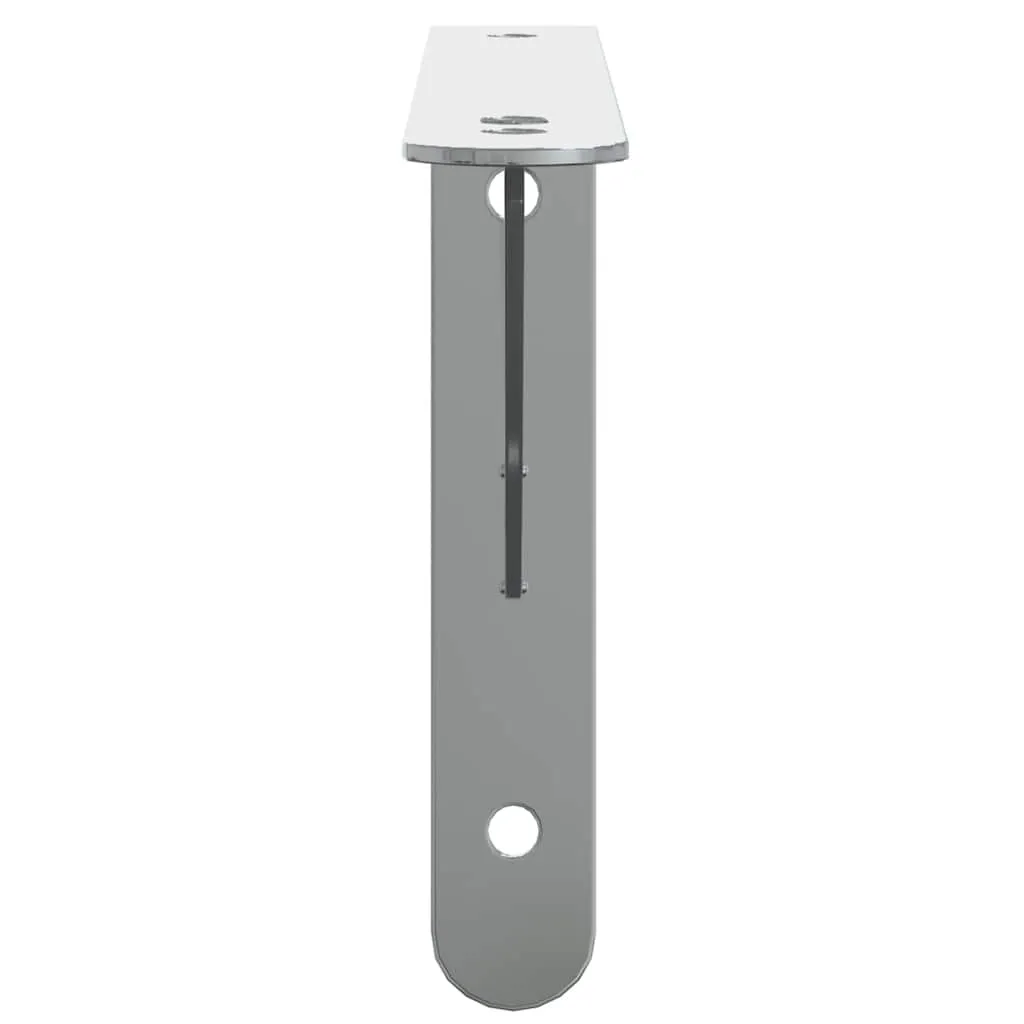 Shelf Brackets 4 pcs 23.5x2.5x15.5 cm Silver Stainless Steel